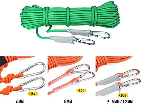 Rock climbing rope 6MM/8MM/9.5MM/12MM Outdoor Safety Professional Cord Caving Rappelling Survival Auxiliary Cord Climbing Equipment