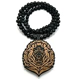 Engraved Lion Head Pendant 36