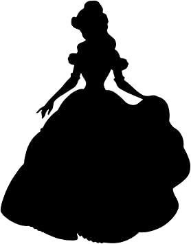 amazon com bargain max decals princess ball gown silhouette decal notebook car laptop 5 5 black automotive bargain max decals princess ball gown silhouette decal notebook car laptop 5 5 black