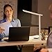 TaoTronics LED Desk Lamp Fast Wireless Charger, 7.5W for iPhone X, Plus, 10W for Galaxy, S9+, S8, S7 & Note 8 and All Qi-Enabled Devices, 5 Lighting Modes, USB Port (Upgraded Version), White