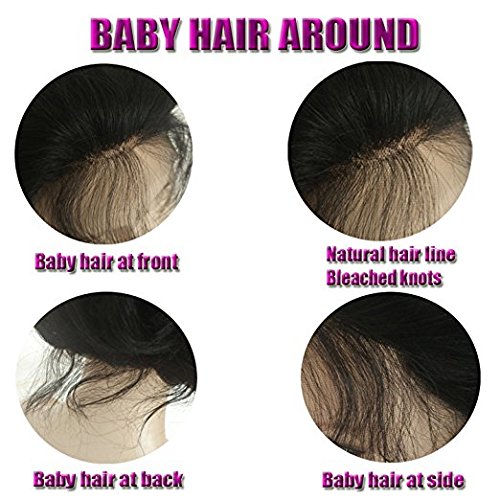 150% Density Lace Front Human Hair Wigs Brazilian Virgin Hair Full Lace Wigs Straight Full Lace Human Hair Wigs For Black Women (24 Inch Lace Front Wig)