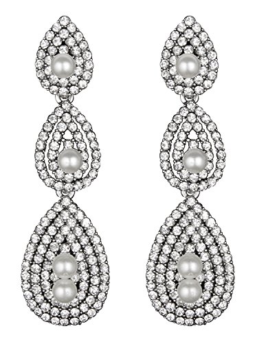 Vijiv Gatsby Earrings Vintage 1920s Drop Chandelier Flapper Jewelry Accessories