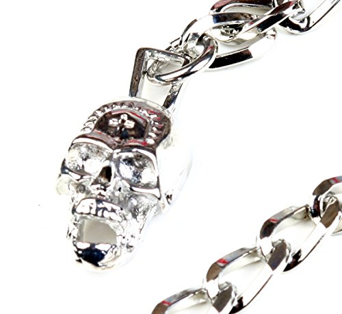 DoubleK Skull Pendant Classic Biker Key Jean Wallet Chain (23.5"3.2oz) SLV NCS76