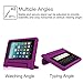 Fintie Shock Proof Case for All-New Amazon Fire 7 Tablet (7th Gen, 2017) - Kiddie Series Light Weight Convertible Handle Stand Kids Friendly Cover, compatible with Fire 7 (5th Gen, 2015), Purple