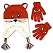 ABG Accessories Big Girls Critter Collection Acrylic Knit Winter Laplander Hat and Matching Glove Set