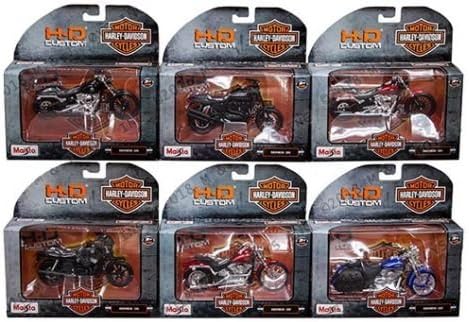 New DIECAST Toys CAR MAISTO Motorcycles 1:18 Harley-Davidson Custom Series 35 Assortment Set of 6 31360-35