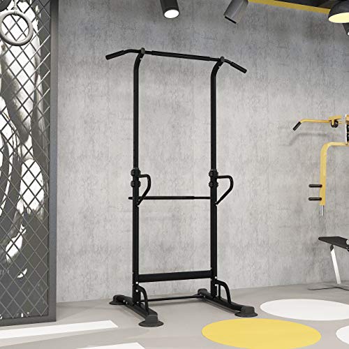 DlandHome Multi-Function Power Tower Adjustable Height Pull Up and Dip Station Strength Training Fitness Workout Station… - Image 3