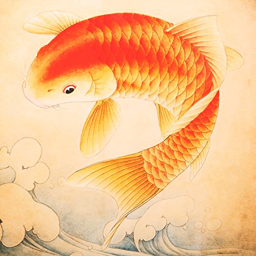 Inkwash Lucky Feng Shui Koi Fish Carp Painting Wall Art For Inkwash Lucky Feng Shui Koi Fish Carp Painting Wall Art For