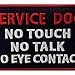 Service Dog No Touch No Talk No Eye Contact Vests/Harnesses Emblem Embroidered Fastener Hook & Loop Patch