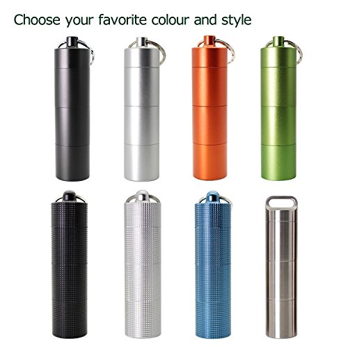 PPFISH Portable Daily Pill Case, 3 Compartments Aluminum Alloy