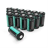 Updated CR123A Lithium Batteries RAVPower Non-Rechargeable 3V Lithium Battery, 16-Pack, 1500mAh Each, 10 Years of Shelf Life for Arlo Cameras, Polaroid, Flashlight, Microphones [CAN NOT BE RECHARGED]