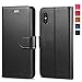iPhone X Wallet Case, iPhone 10 Case, TUCCH Premium PU Leather Flip Folio Case with Card Slot, Cash Clip, Stand Holder and Magnetic Closure [TPU Shockproof Interior Protective Case], 5.8 Inch, Black
