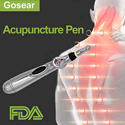 Acupuncture Pen, Gosear Electronic Accupuncture Pen Massage Pen Energy Pen Relief Pain Tools,1 x AA battery (Not Included)