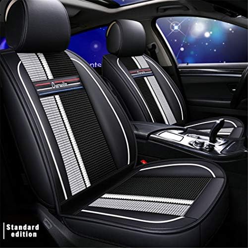 カーシートカバー のために フォルクスワーゲン Cc Tiguan Touareg Magotan 5席 フォーシーズンズユニバーサル Puレザー 車用シートカバー カーシート 保護カバー ノンスリッ 耐摩耗性 超快適性 自動車内装 黒と白 Distribuidoravalmor Com