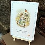 Peter Rabbit Now Run Along Sign and Easel - Party Christening Table Decoration