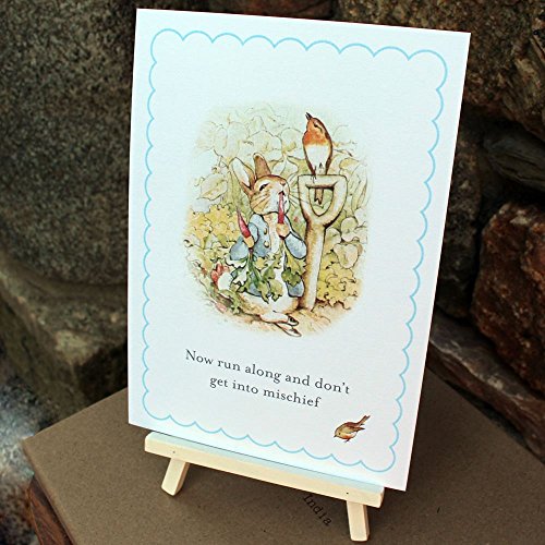 Peter Rabbit Now Run Along Sign and Easel - Party Christening Table Decoration