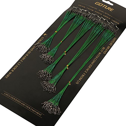 Fishing Leaders Stainless Steel Wire Leaders Nylon-coated Fishing Line with Swivels and Snaps