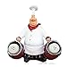 FishMM Resin Decorative Ornaments,Kitchen Decor,Cook Statue,French Chef Figurines with Toothpick Holder