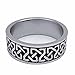ELFASIO 8mm Men Celtic Knot Stainless Steel Ring Band Vintage Jewelry Us Size 8-15