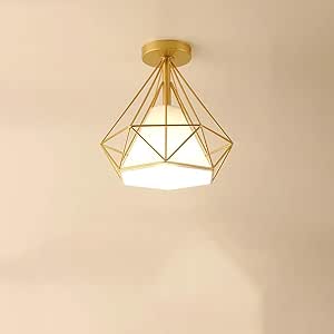 And - Lámpara de techo de cristal creativa para pasillo, pasillo