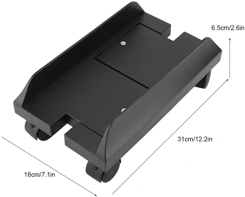CPU Stand Mobile Desktop Tower Computer Floor Stand Rolling Caster Wheels Adjustable Width Universal PC Computer Holder Cart with 4 Caster Wheels (Black) : Office Products