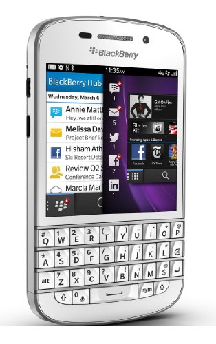 Blackberry Q10 16GB 4G LTE Smartphone - White (Certified Refurbished)