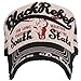 ililily Black Rebel Embroidery Mesh Back Pre-Curved Snapback Hat Baseball Cap (ballcap-1019-2)