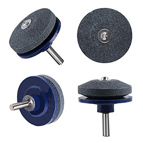 TureLaugh SuperThinker Lawn Mower Sharpener Lawnmower Blade Sharpener Grinder Wheel Stone for Power Drill Hand Drill (2 Pack)