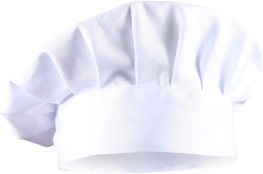 Dadoudou Chef Hat Tube Sharp with Adjustable Size for Adult/Kids