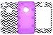 JUSTING@Black & White Chevron Pattern Hybrid Hard Shell Case for Iphone 4/4S with Free Screen Protector+Stylus Pen (purple)