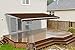 ALEKO Manual Retractable Patio Awning|12' W x 10' L Handle Crank Deck Awning| Polyester Water Resistant Canopy, UV Protection Sun Shade for Yard, Porch, Balcony| Brown