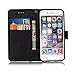 iPhone 6S Case, iPhone 6 Wallet Case, Firefish [Kickstand] [Shock Absorbent] Double Protective Case Flip Folio Slim Magnetic Cover with Wrist Strap for Apple iPhone 6/6S 4.7