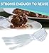 Premium Quality Plastic Serving Spoons - Set of 12 Clear Disposable Large 9 inch Heavy Duty Spoons