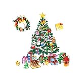 Valagrit 2 Style DIY Christmas Window Stickers Decorations- Merry Xmas Tree- Show Shop Glass Door Home Wall Art Decals - X Large (Christmas Tree)