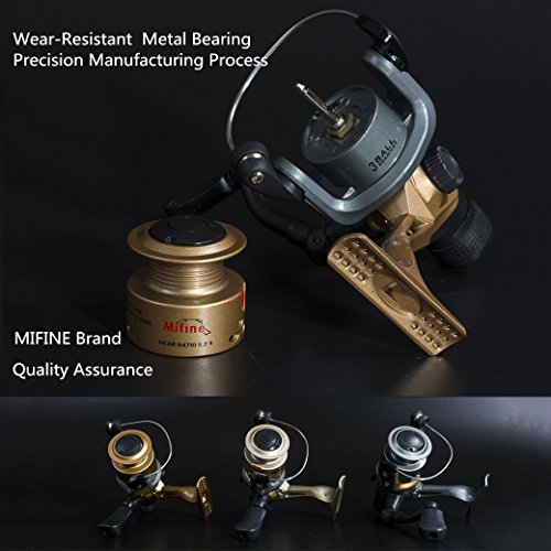 JIONS MIFINE Mini Light Hard Metal Spinning Fishing Wire Wheel Crucian Rod Reels 1000 Gold
