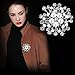 Hemlock Pearl Brooch, Scarf Pin Shiny Crystal Bouquet Party Dress Brooch (Silver)
