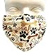 Breathe Healthy Dog Bones and Paw Prints Face Mask, Reusable Mask for Men and Women, Adjustable, Breathable & Washable, Made in the USA