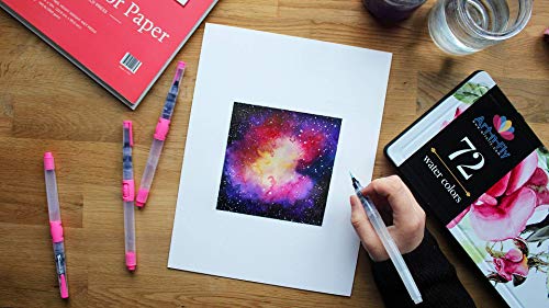 30 Sheets 9 X 12 Watercolor Paper (140lb/300gsm) Fold Over Design Cold Press Watercolor Pad