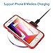 JETech Case for iPhone SE 3/2 (2022/2020 Edition), iPhone 8 and iPhone 7, 4.7-Inch, Non-Yellowing Shockproof Phone Bumper Cover, Anti-Scratch Clear Back (Red)