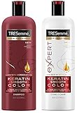 Tresemme Expert Haircare - Keratin Smooth Color - With Moroccan Oil - Shampoo & Conditioner Set - Net Wt. 25 FL OZ (739 mL) Per Bottle - One Set