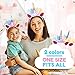 LED Unicorn Headband 2 Piece Set for Toddlers, Children, Teens, And Adults For Party. Decorative Floral Headpiece Long Lasting Flashing Lights. Glow In The Dark With On/Off Switch.