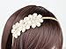 Beige Great Gatsby/Flapper Inspired Fashion Headband/Hairband with Faux Pearls & Rhinestones by Lucky Fifty7