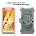Note 5 Case, Galaxy Note 5 Case, BENTOBEN Note 5 Shockproof Heavy Duty Hybrid Full-Body Rugged Holster Protective Case Cover for Samsung Galaxy Note 5 with Rotate Kickstand + Belt Clip, Gray/Orange
