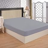 Lullabi Bedding 100% Ultra Soft Microfiber, Double-side Brushed Finish, Wrinkle, Fade, Stain Resistant, One Fitted Bed Sheet (Queen, Gray)