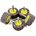 HJ Garden 5pcs 2x1 Inch Sanding Flap Wheels Kit 40/60/80/120/240 Grit Grinding Polish Wheel 1/4 Inch Shank Polishing Abrasive Mounted Flap Wheels
