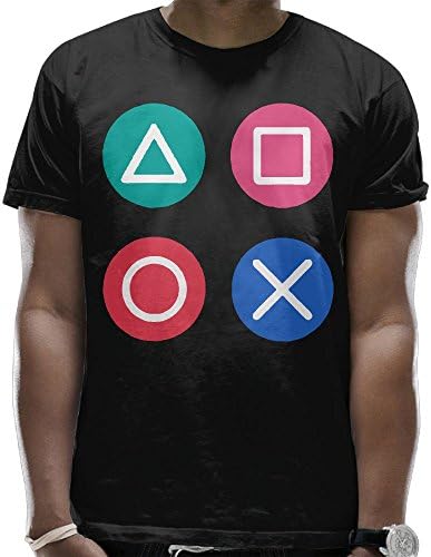 Playstation Vintage Icon Mens Casual Short-Sleeve Quick Dry Shirts Tops