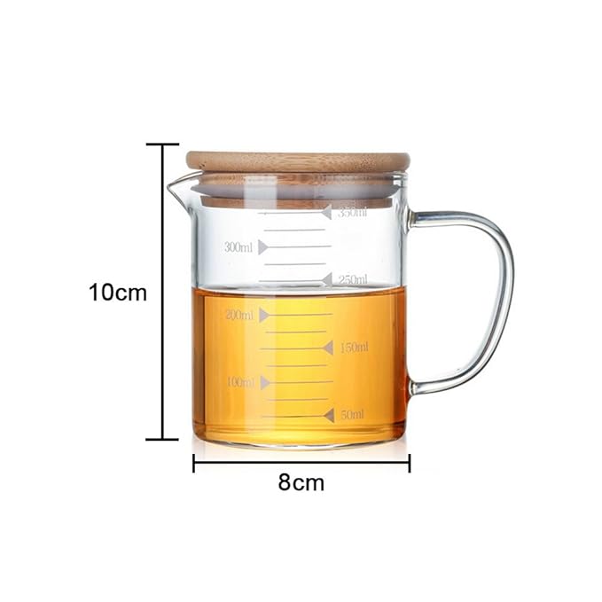 Vaso medidor de cristal resistente al calor de 350 - 1000 ml ...