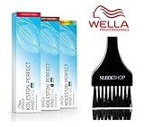 Wella KOLESTON Perfect INNOSENSE Permanent Creme Hair Color (with Sleek Tint Brush) (3/0 - Dark Brown)