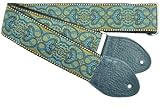 Souldier Custom GS0395BK02NV Handmade Arabesque Guitar Strap, Navy Brown Tapestry