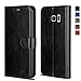 OCASE Galaxy S7 Edge Case [TPU Shockproof Interior Protective Case] [Card Slot] [Kickstand] Leather Wallet Flip Case Samsung Galaxy S7 Edge (Black)